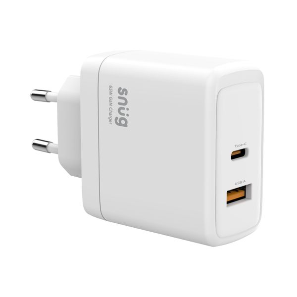 Snug Premium 2 Port PD GaN 65W Wall Charger