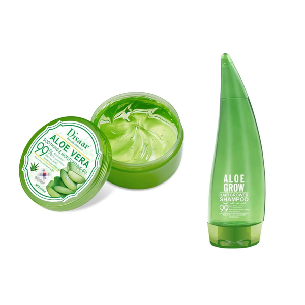 Aloe Vera Soothing &amp; Moisturising Gel + Aloe Vera Hair Growth Shampoo