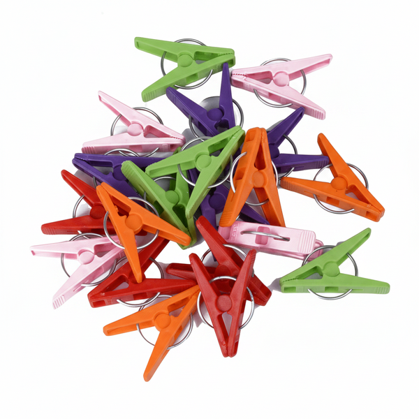 Durable 20 Piece Clothes Pegs Set - Corrosion-Resistant Grip Clips