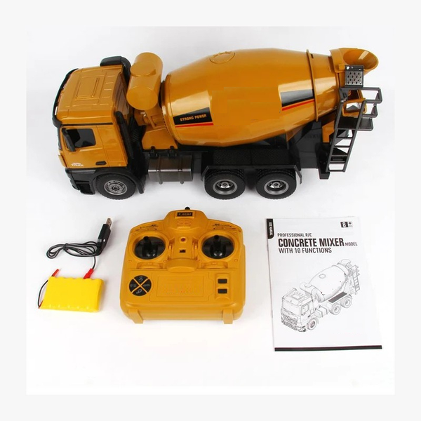 1:14 Remote Control Cement Mixer Truck - 6CH Metal RC Construction