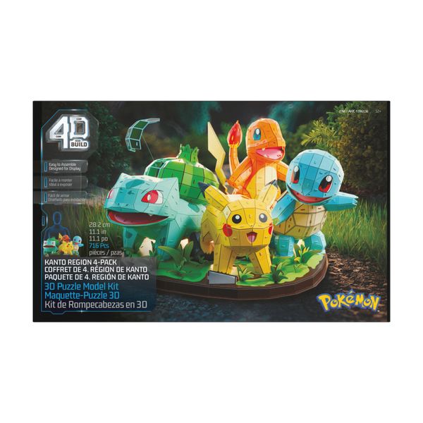 4D Build Pokémon Kanto Region 3D Model Kit