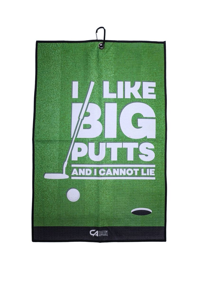 CA Waffle Golf Towels - I Like Big Putts