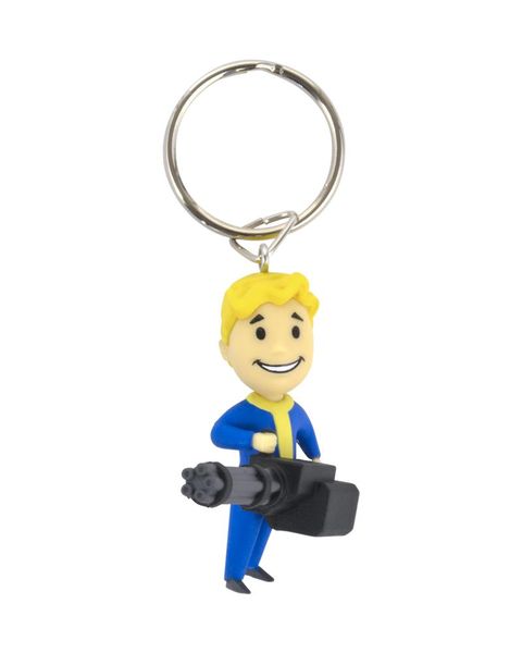 Official Fallout Vault Boy Big Guns Keyring / Keychain