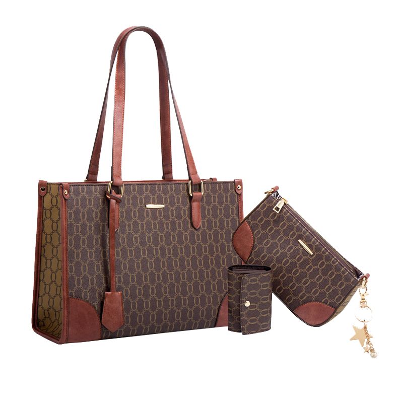 Bigfive 3 Pieces Tote Satchel Handbags Top Handle Totes Purse Set