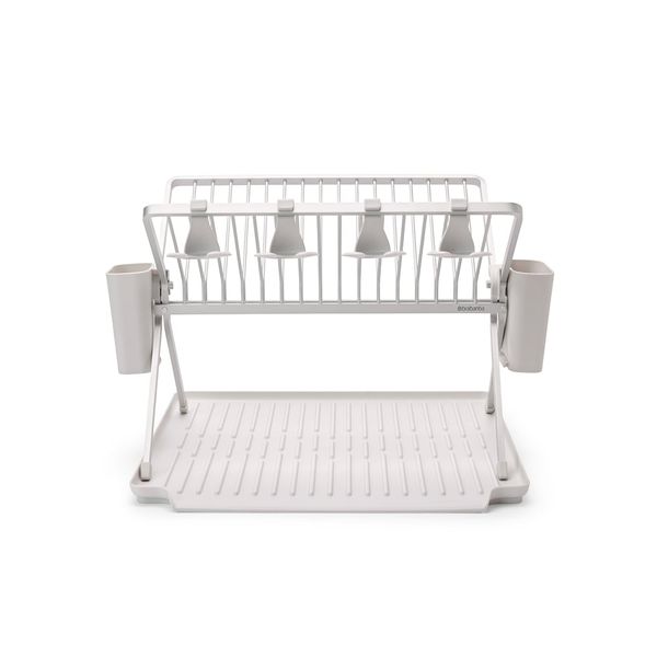 Brabantia - Foldable Dish Rack Large - Dark Grey or Light Grey, 17 Plates
