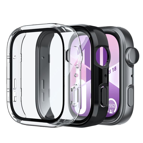 2 Pcs Hard PC Case With Screen Protector Compatible With Huawei Watch Fit 4