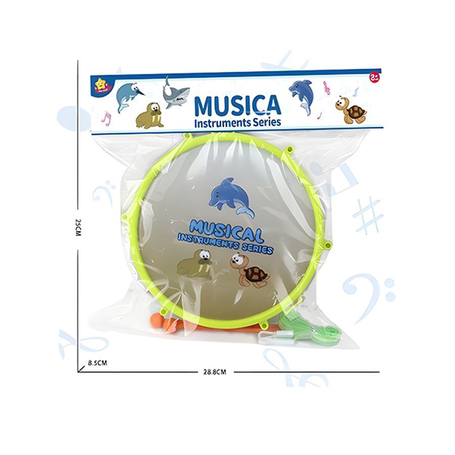 Rhythm Ocean Theme Kids Toy Drum Set With Hanging Strap