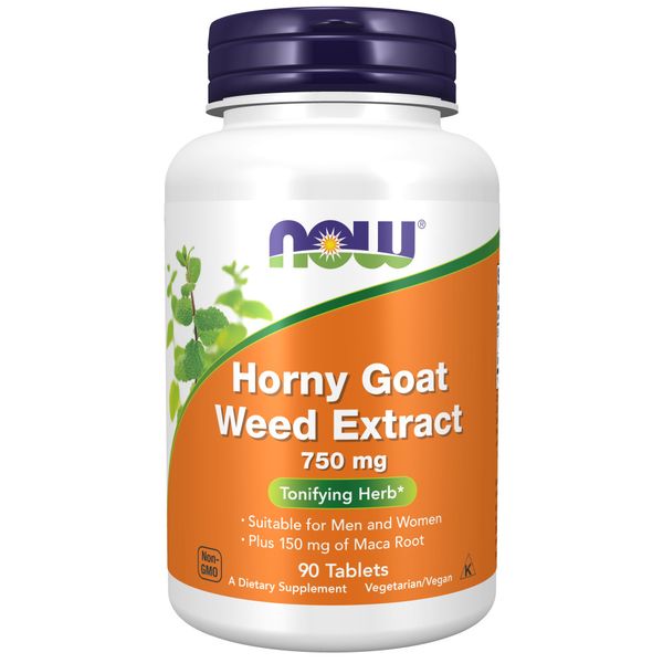 NOW Foods Horny Goat Weed Extract 750 mg - 90 Tablets