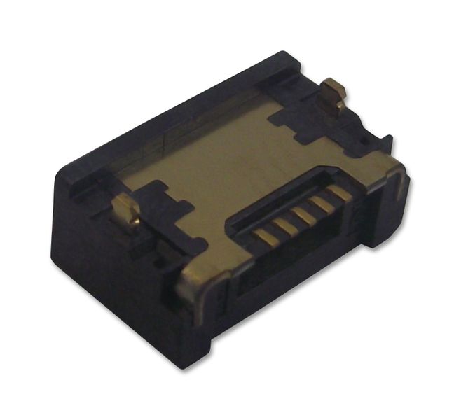 Hirose (ZX62WD1-B-5PC) USB Connector, Micro USB Type B, USB 2.0