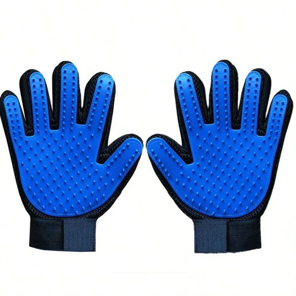 2-Pack Silicone Pet Grooming &amp; Deshedding Gloves (Left &amp; Right Hand)