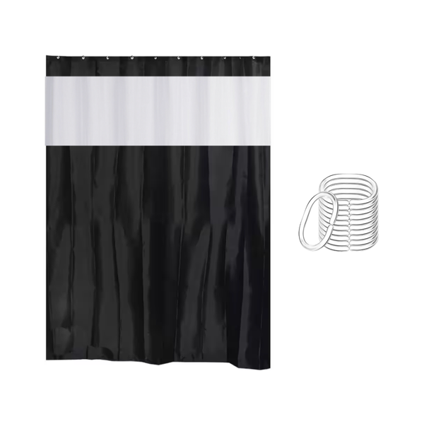 Shower Curtain with Curtain Hooks