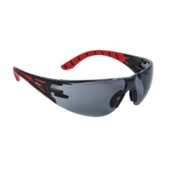 Riley Stream Safety Glasses - Red Grey