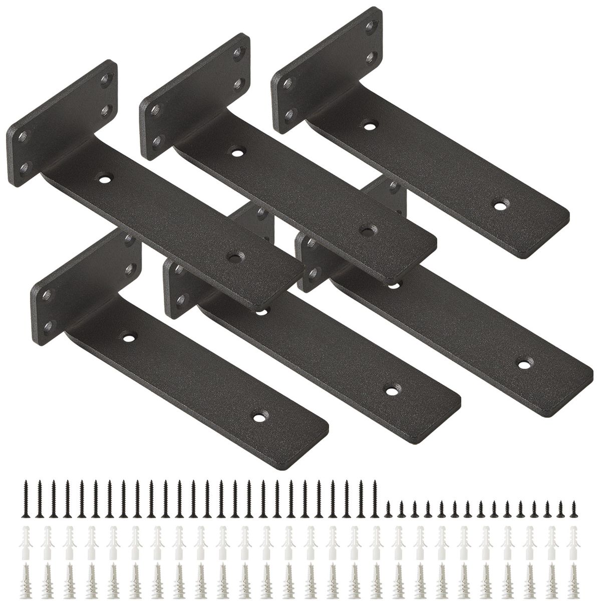 Chenshia 6 Pieces Floating Shelf Heavy Duty Hidden L Brackets -6 INCH