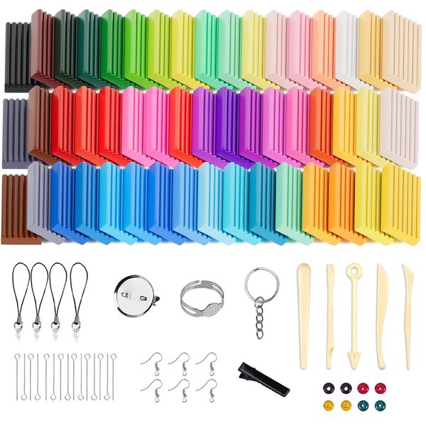 MIkaco 50 Colors DIY Polymer Clay Set with Tools Modeling Clay for Kids