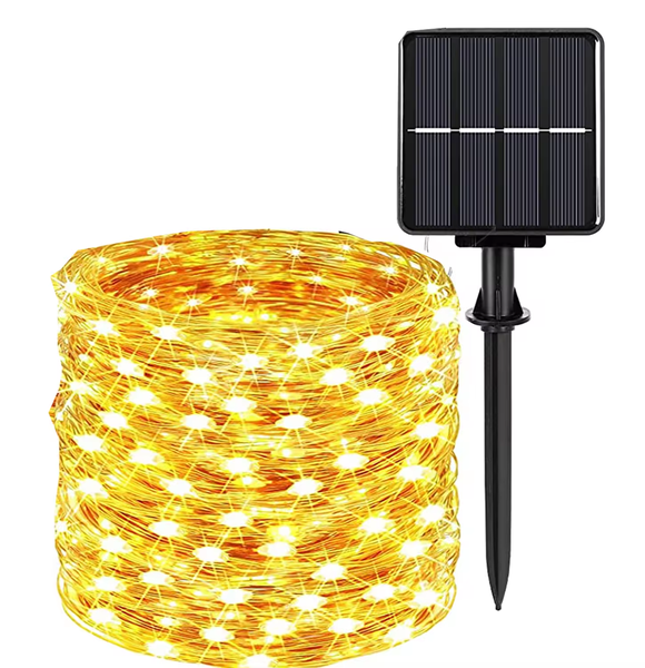 10m LED Solar Light String - Outdoor Courtyard Waterproof Decorative Light