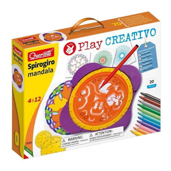 Quercetti - Mandala Drawing Set - Geometric Art &amp; Design Toy for Kids