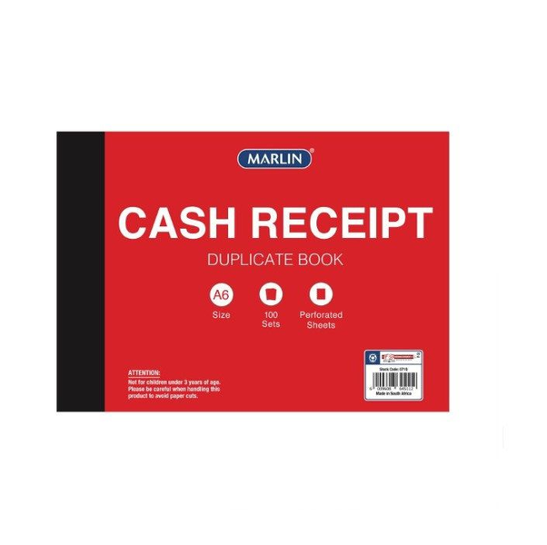 A6 Cash Receipt Duplicate Book (pack of 5)