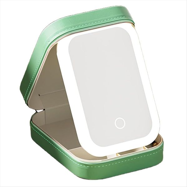 Led Three-Color Adjustable Makeup Mirror Green