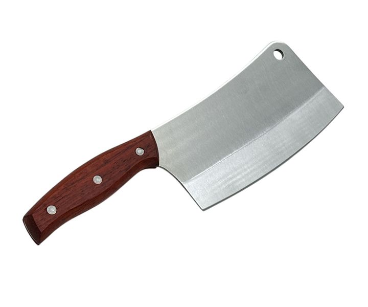 7" Butcher Knife - Carving Cleaver with Wooden Handle