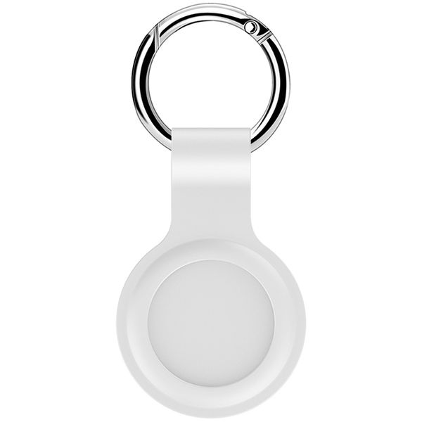 Silicone Round Keyring For Apple AirTag - White