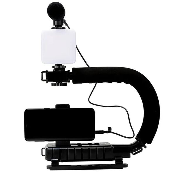 Stand Shooting Stabilization C Shaped Handheld Video Recording Rig Kit