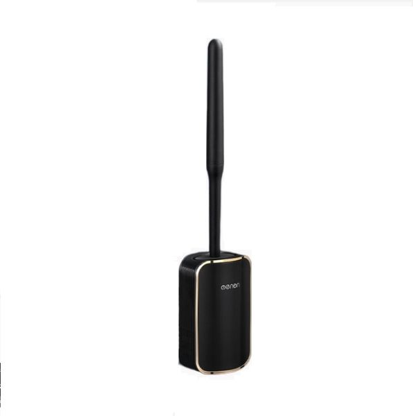 Luxury Wall - Mounted Silicone Flexible Toilet Brush Set with Plastic Base
