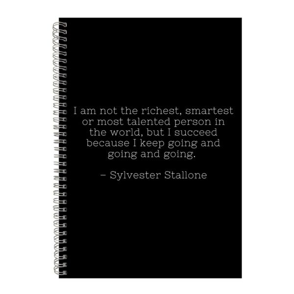 Keep going A4 Notebook Spiral Lined Motivational Saying Graphic Notepad 229