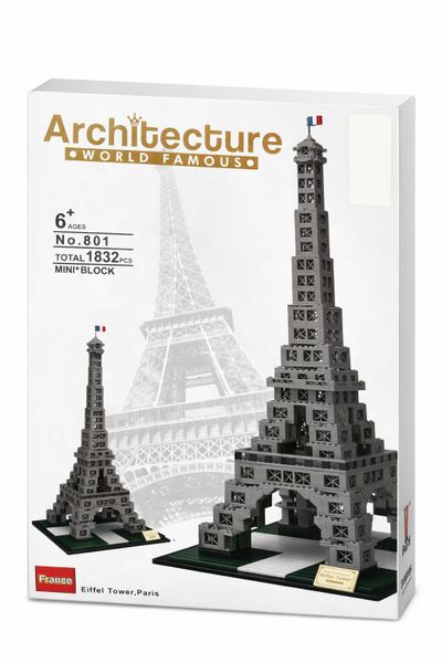 Eiffel Tower Mini Block Building Set - 1832 Blocks