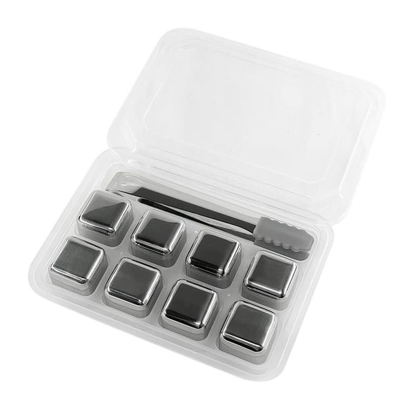 MEBUPOL 8-packages Stainless Steel Whisky Stones Ice Cubes