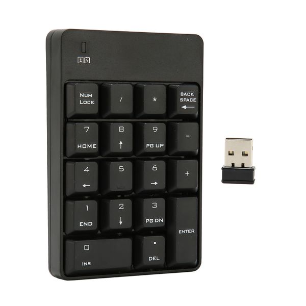 Numeric Keypad Office 18 Key Wireless Soft Black