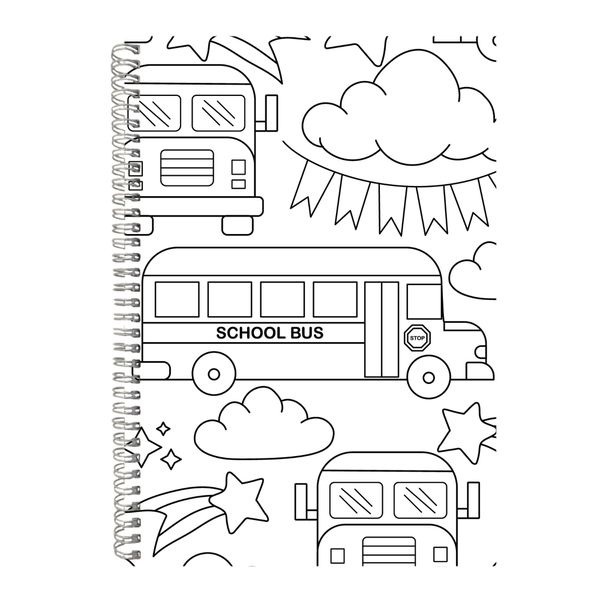 Bus A4 Notebook Spiral and Lined Back to School Graphic Notepad Present 132