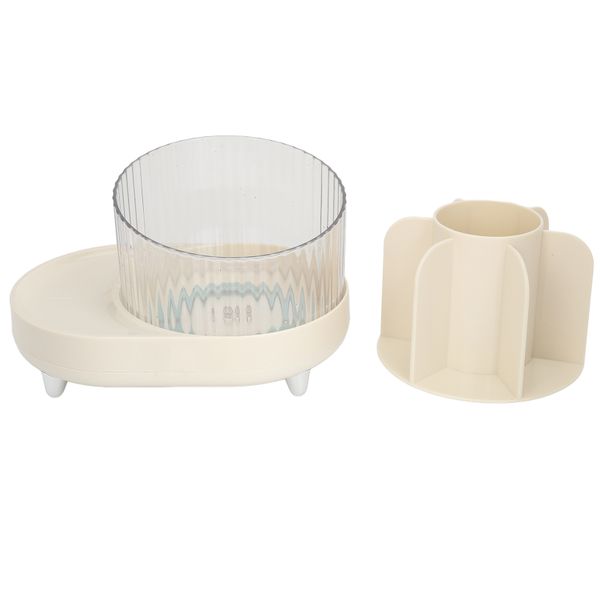 Rotating multi-grid makeup brush storage case