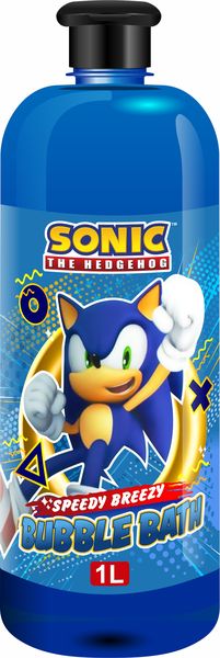SONIC THE HEDGEHOG By Sega Official Licensed Kids 1L Bubble Bath - Gentle