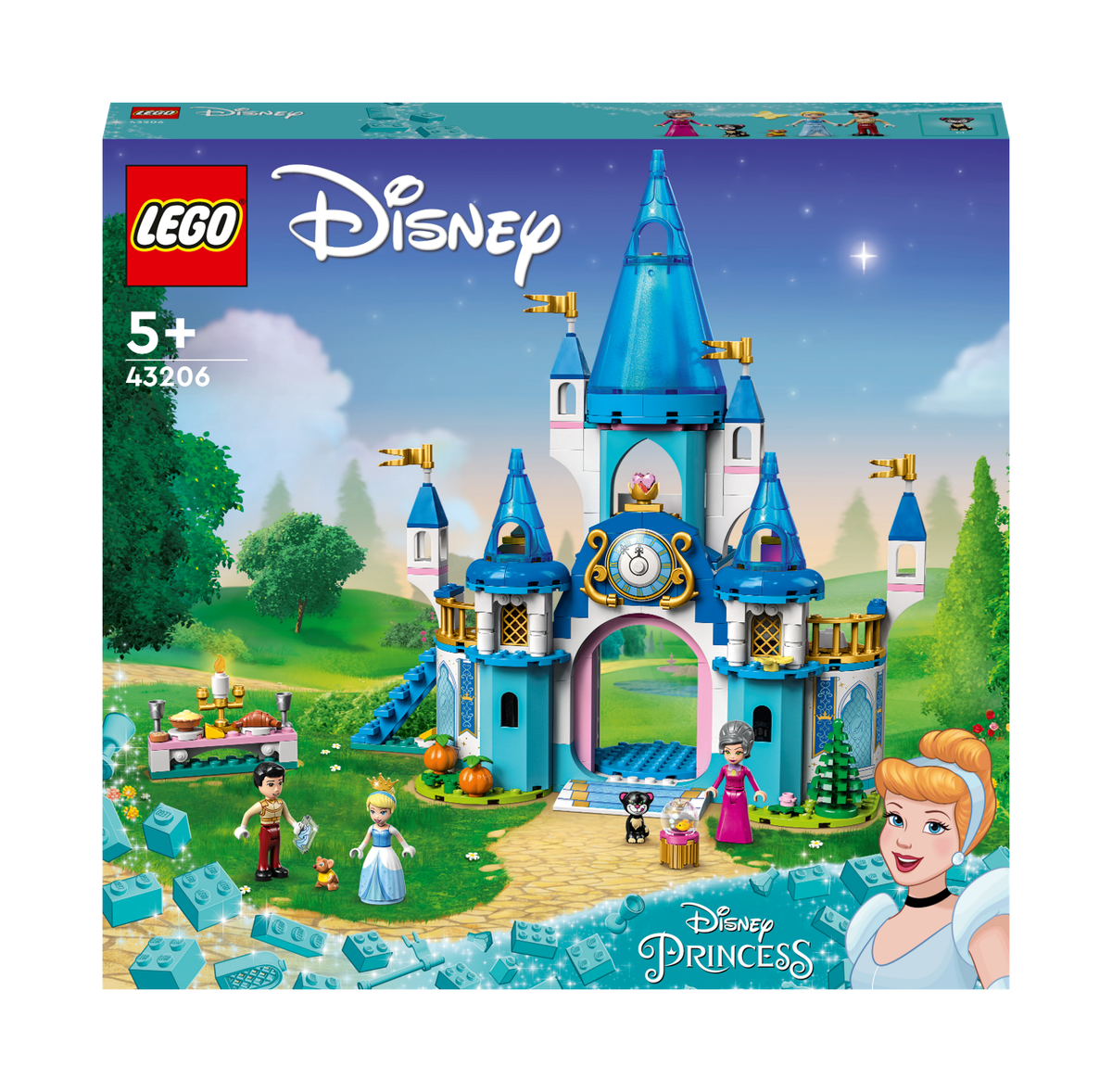 LEGO® | Disney Princess™ Cinderella and Prince Charming’s Castle 43206 ...