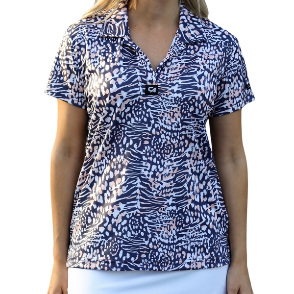 CA Ladies V-Neck Padel Shirt - Wild Side