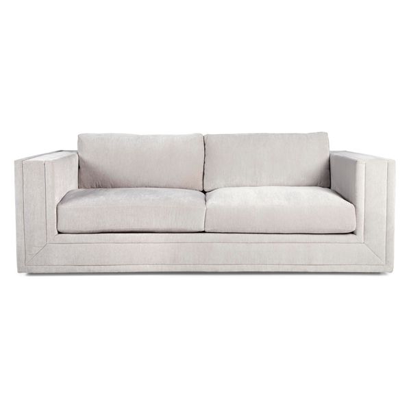 Frankie Contemporary 2-Seater Comfy Sofa - Velvet - 250cm