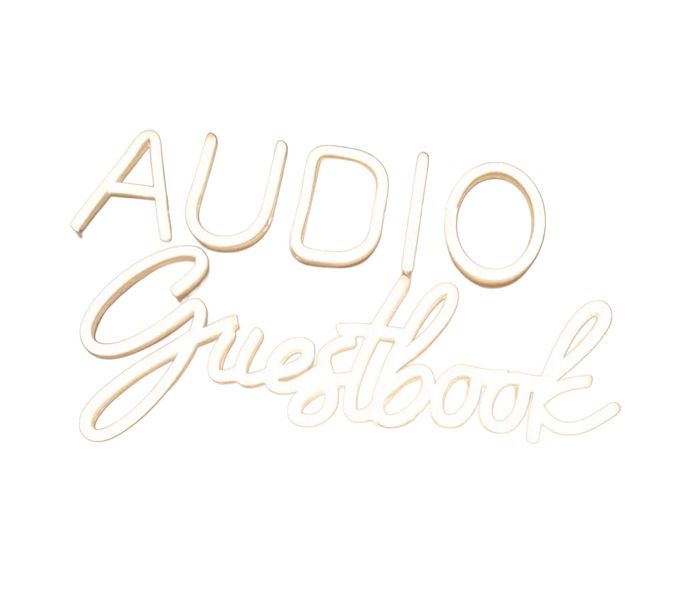 Audio Guestbook Neon Sign, Wedding Leave a Message LED Signs light Decor