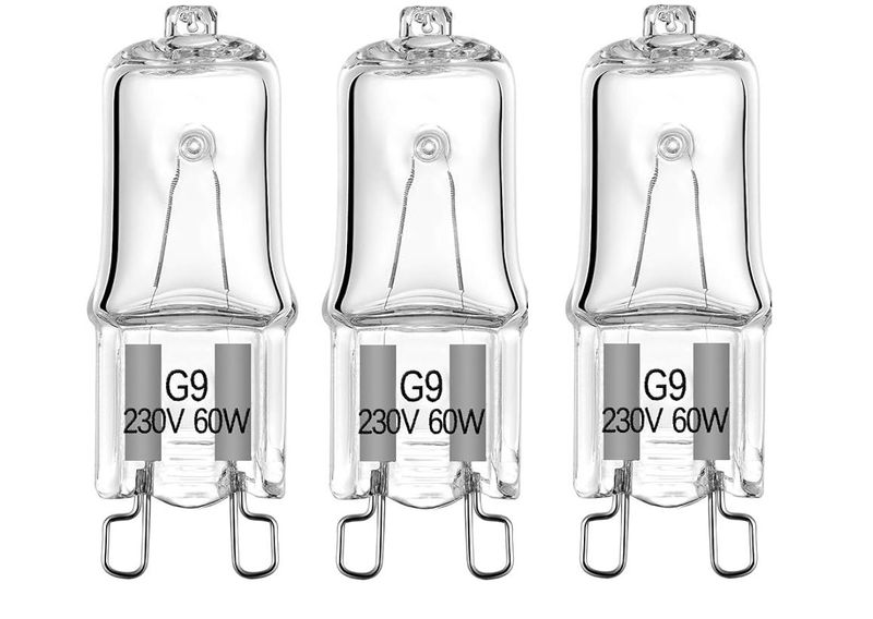 Universal Halogen Lamp G9 Bulb 60W 220-230V - Warm White - 3 Pack