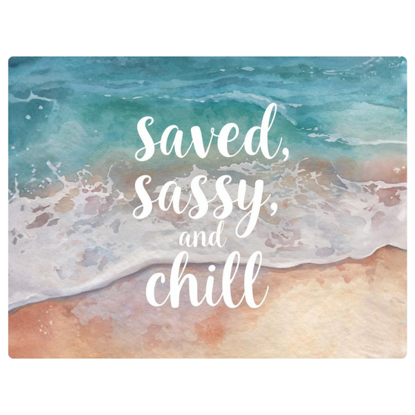 Beach Saved Sassy Chilled Faith Printed Mouse Pad