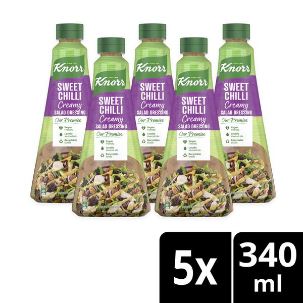 Knorr Creamy Sweet Chilli Salad Dressing 5x340ml