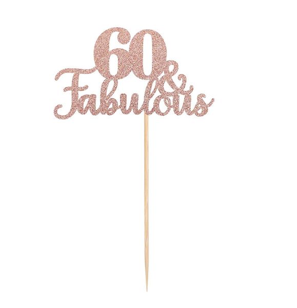 JD 60 &amp; Fabulous Cake Topper