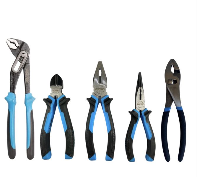 Fixtec 5 Piece Industrial Pliers Set
