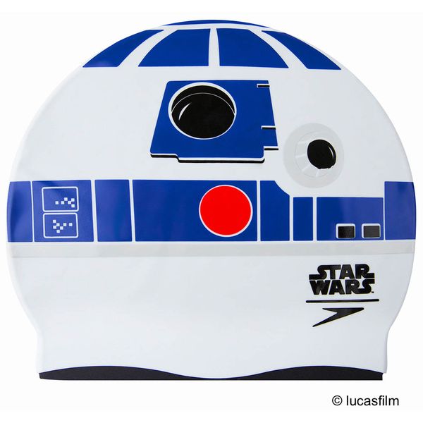 Speedo Slogan PRT Cap Ju White and Blue