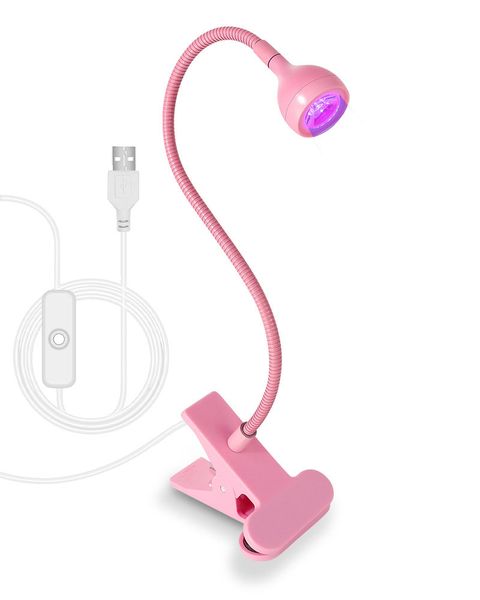 Portable Clip-On Nail Lamp, Flexible Gooseneck UV/LED Nail Dryer with Clip