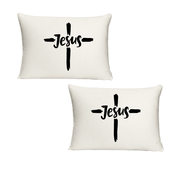 Jesus Cross 2 Twin Standard Pillow Cases