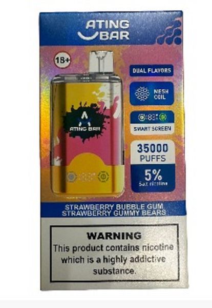 Ating Bar Vape Smoking Device-Strawberry Bubble Gum Gummy Bears-35000 Puffs