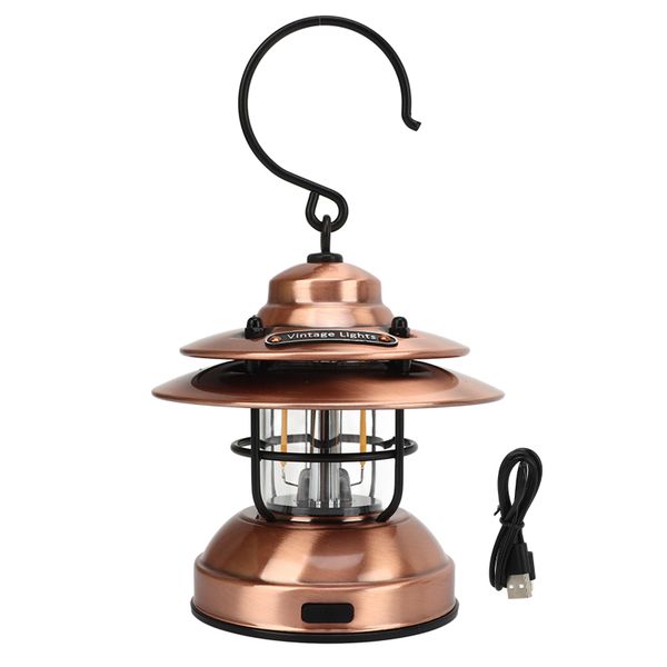 Vintage Bronze Camping Lantern - IPX4 35-100lm