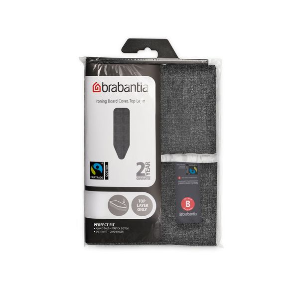Brabantia - Ironing Board Cover B 124x38cm - Top Layer - Denim Black