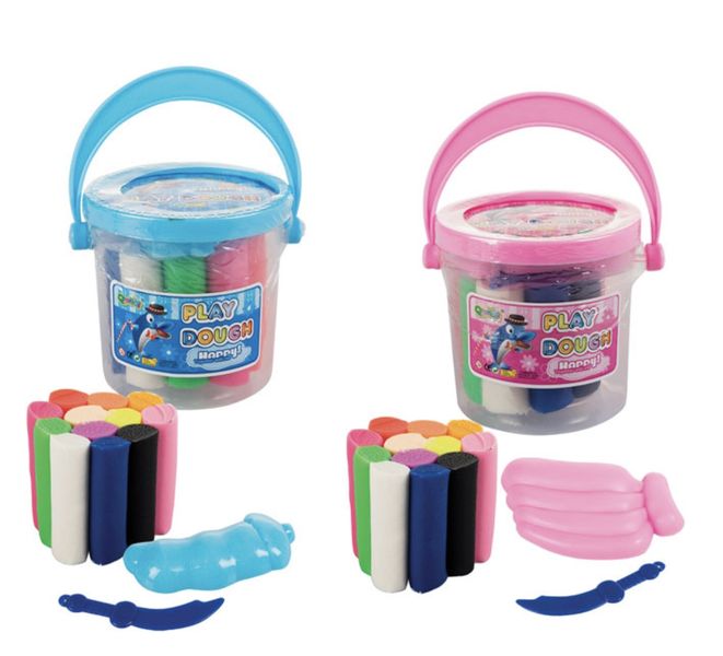 Edu Play Dough In Bucket - 2 Pack