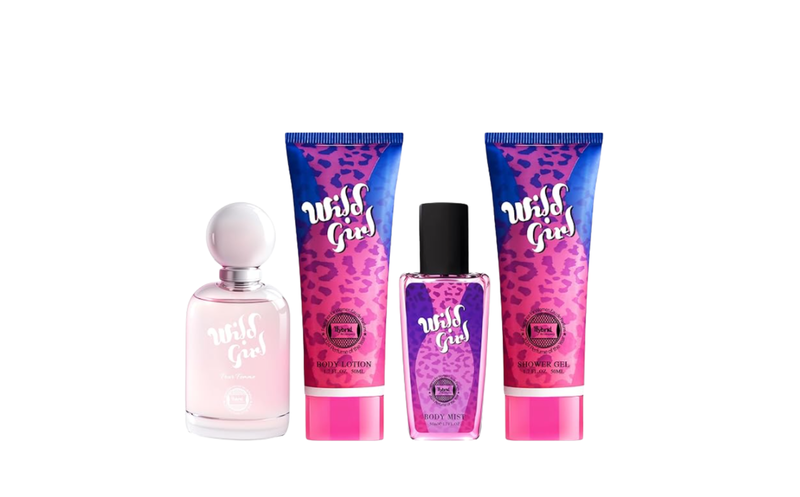 Wild Girl Women's Fragrance &amp; Body Care Gift Set-perfume, lotion, gel &amp;mist